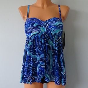 GOTTEX Quartzite Flyaway 1 Piece Bandeau Swimsuit